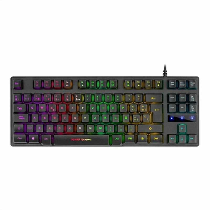 Tastiera per Giochi Mars Gaming MKTKLES LED RGB Qwerty in Spagnolo