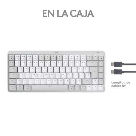 Tastiera Wireless Logitech 920-010799 Inglese EEUU Bianco QWERTY Bianco/Grigio