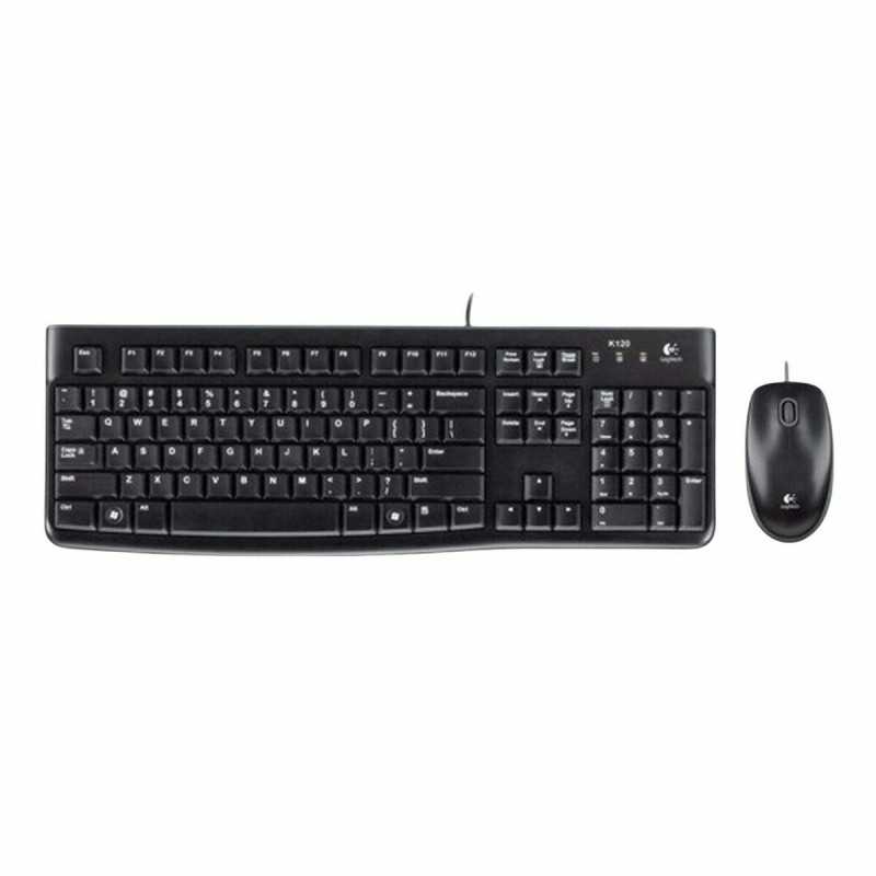 Tastiera e Mouse Logitech MK120 Nero Tedesco QWERTZ