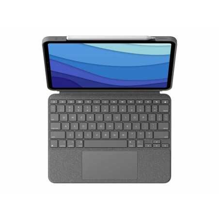 Tastiera Bluetooth con Supporto per Tablet Logitech Nero Grigio Tedesco QWERTZ