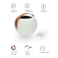 Altoparlante Bluetooth con Lampada LED KSIX Bubble Bianco 5 W Portatile