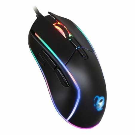 Mouse Gaming con LED CoolBox DG-MOU019-RGB RGB 6400 dpi 30 ips Nero