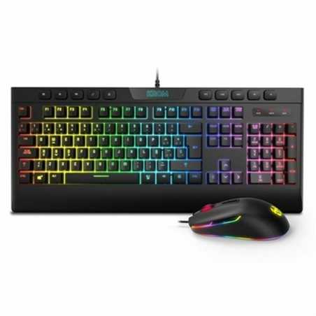 Tastiera e Mouse Gaming Krom Kalyos RGB Nero