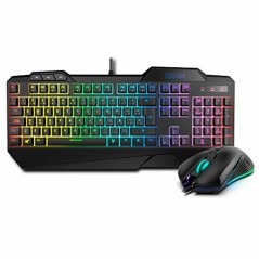 Tastiera e Mouse Gaming Krom Krusher RGB Nero