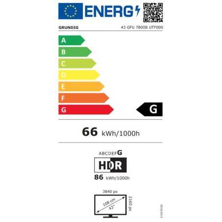 Smart TV Grundig 43GFU7800BE 4K Ultra HD 43" LED