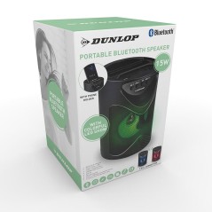 Altoparlante Bluetooth Dunlop TWS 15 W Nero USB