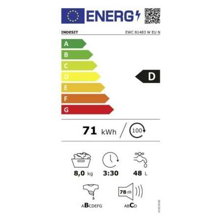 Lavatrice Indesit EWC81483WEUN 1400 rpm Bianco 60 cm