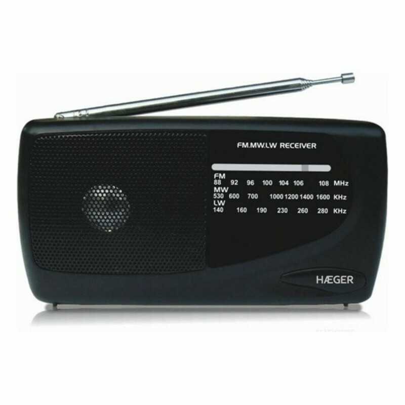 Radio AM/FM Haeger PR-TRI.002A Nero