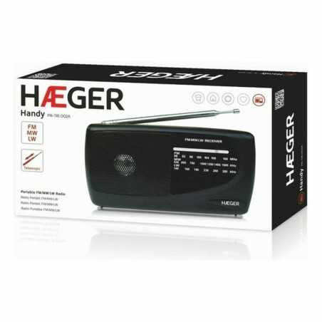 Radio AM/FM Haeger PR-TRI.002A Nero