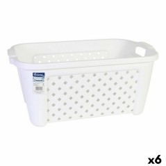 Cesto per i Panni Tontarelli 8065405/112 35 L Bianco Rettangolare 58 x 38 x 26 cm (6 Unità)