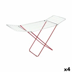 Stendibiancheria Pieghevole Confortime Bermeo 170 x 55 x 95 cm Bianco Rosso (4 Unità)