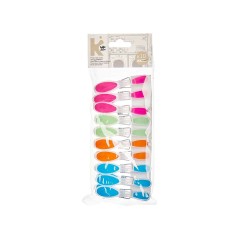 Mollette per Panni Multicolore Silicone Plastica 10 Pezzi Set (24 Unità)