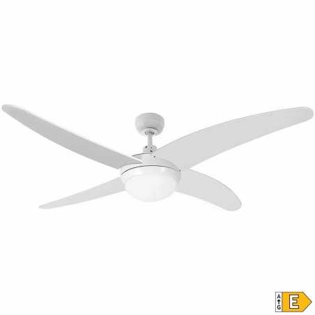 Ventilatore da Soffitto con Luce EDM 33806 Caspio Bianco 60 W