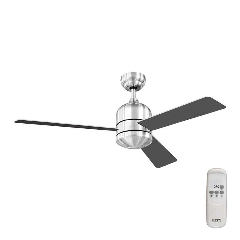 Ventilatore da Soffitto EDM 33987 Savu Argentato 60 W Ø 115 cm