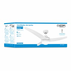 Ventilatore da Soffitto con Luce EDM 33803 Egeo Bianco 60 W