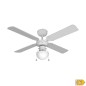 Ventilatore da Soffitto con Luce EDM 33800 Caribe Bianco 50 W