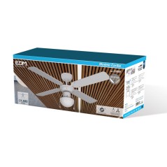 Ventilatore da Soffitto con Luce EDM 33800 Caribe Bianco 50 W