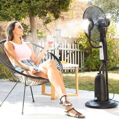 Ventilatore Nebulizzatore da Terra con Telecomando InnovaGoods Mistinn Nero 90 W 2,8 L