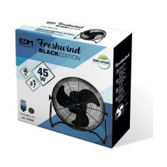 Ventilatore da Terra EDM Freshwind industriale Oscillazione Nero 45 W Ø 35 x 44 cm