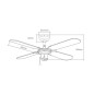 Ventilatore da Soffitto EDM 33802 Báltico Bianco 50 W ø 102 cm