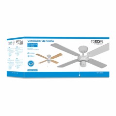 Ventilatore da Soffitto EDM 33802 Báltico Bianco 50 W ø 102 cm