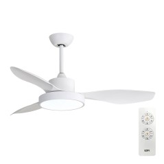 Ventilatore da Soffitto con Luce EDM 33817 Arctic Bianco 24 W 38 W 2160 Lm