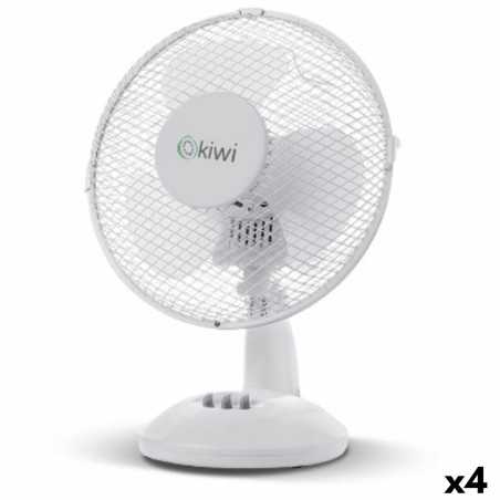 Ventilatore da Tavolo Kiwi Bianco Ø 27 cm 21W (4 Unità)