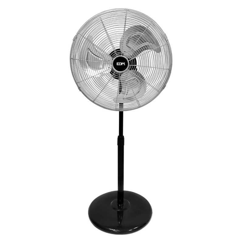 Ventilatore a Piantana EDM Nero opaco 80 W Ø 50 cm industriale