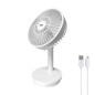 Ventilatore da Tavolo EDM Bianco 4 W 16,5 x 18,5 cm Ricaricabile USB