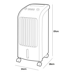 Climatizzatore Portatile EDM 33516 80 W 3,6 L