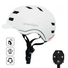 Casco per Hoverboard Elettrico Smartgyro SMART PRO Bianco