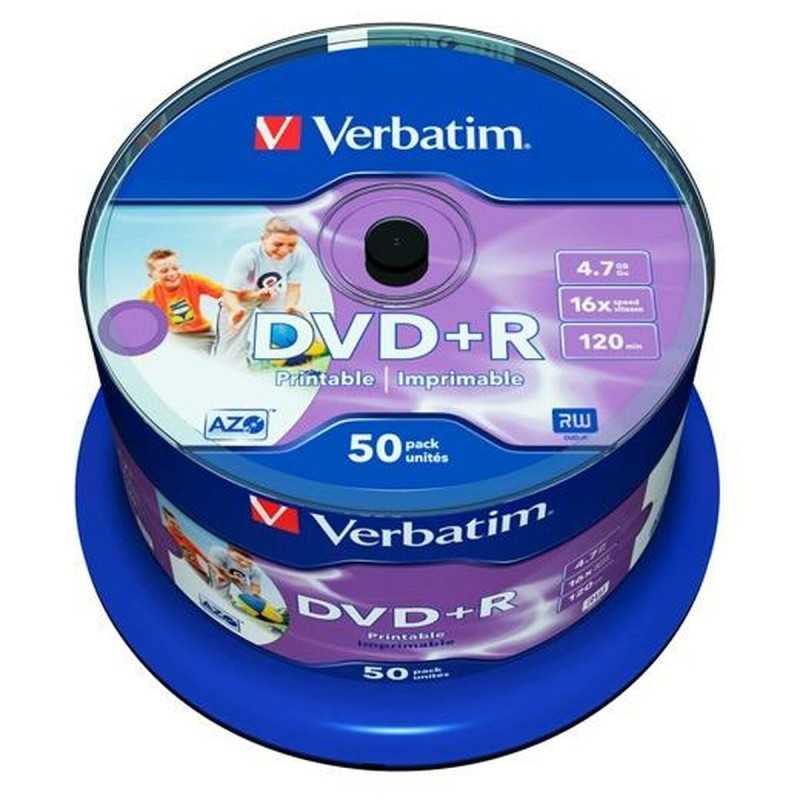 DVD-R Verbatim    50 Unità 4,7 GB 16x (50 Unità)