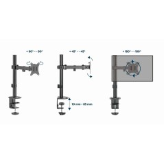 Supporto da Tavolo per Schermo GEMBIRD MA-D1-03 17" 32"