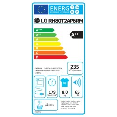 Asciugatrice a condensazione LG RH80T2AP6RM 60 cm 8 kg