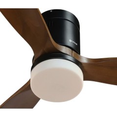 Ventilatore da Soffitto con Luce Grunkel SKYWIND-52WN Nero