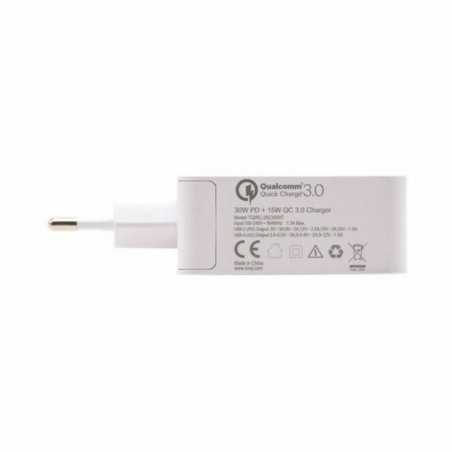 Caricabatterie USB da Parete TooQ TQWC-2SC03WT Bianco 48 W