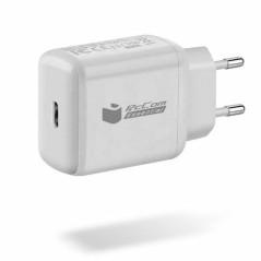 Caricabatterie da Parete + Cavo USB-C PcCom Bianco 20 W