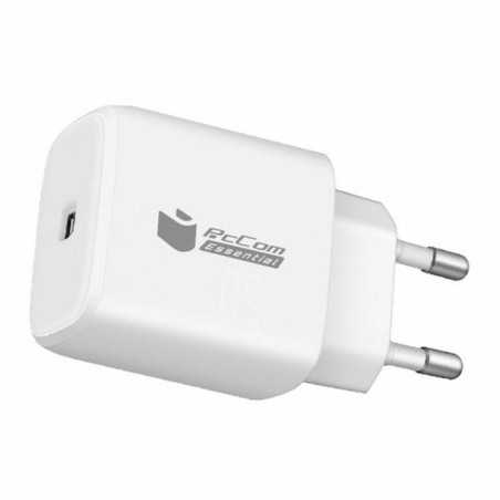 Caricabatterie da Parete + Cavo USB-C PcCom Bianco 20 W