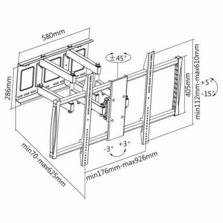 Supporto TV con Braccio TooQ LP75100TN-B 60"-100" 60"