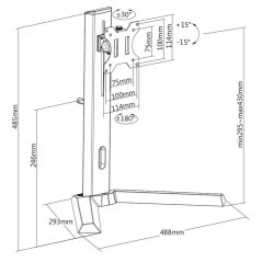 Supporto da Tavolo Techly ICA-LCD G32 17" 32"