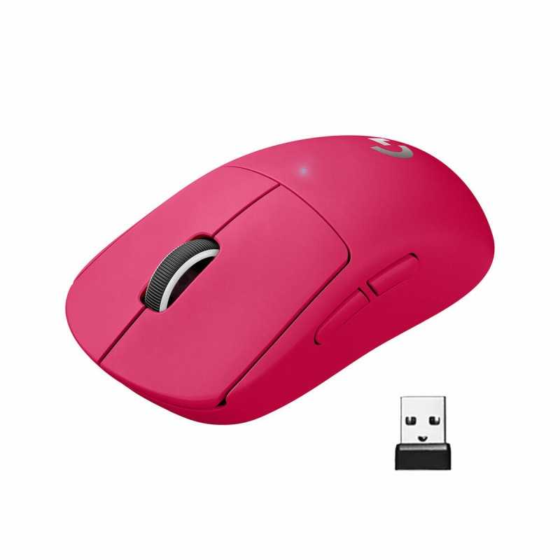 Mouse senza Fili Logitech PRO X SUPERLIGHT Wireless Mouse MAGENTA Rosso Rosa