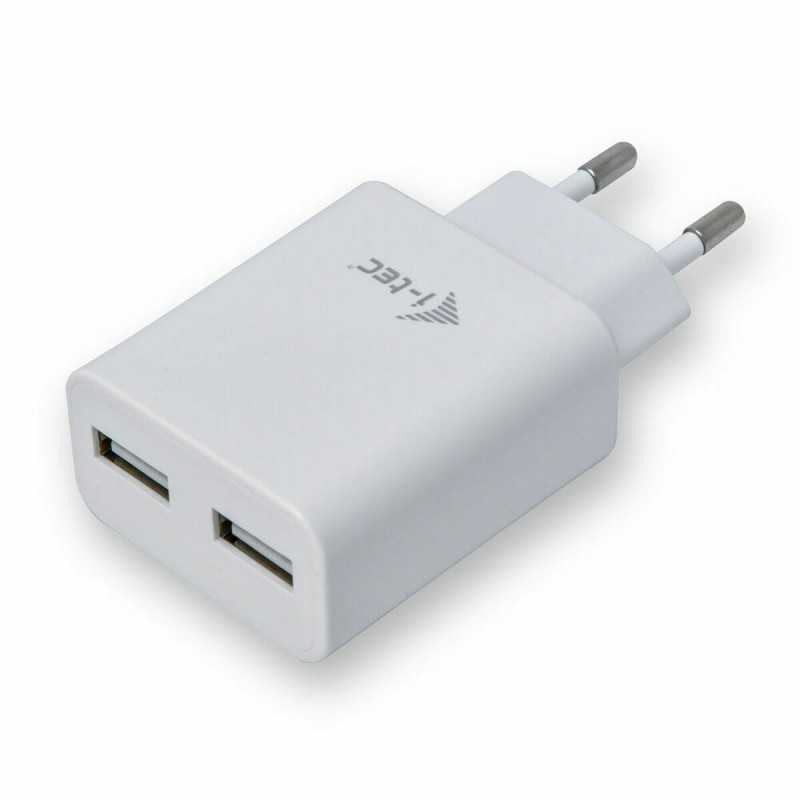 Caricabatterie USB da Parete i-Tec CHARGER2A4W Bianco