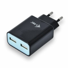 Caricabatterie USB da Parete i-Tec CHARGER2A4B Nero