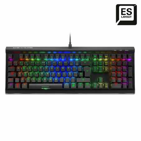 Tastiera per Giochi Sharkoon SKILLER SGK60 RGB Nero Qwerty in Spagnolo