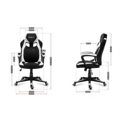 Sedia Gaming Huzaro HZ-Force 2.5 White Mesh         Bianco Nero