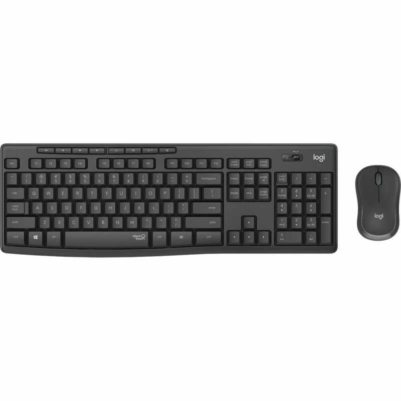 Tastiera e Mouse Wireless Logitech MK295 Francese Nero Grigio AZERTY