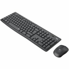 Tastiera e Mouse Wireless Logitech MK295 Francese Nero Grigio AZERTY