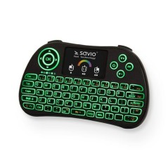 Tastiera Savio KW-03 QWERTY Inglese Nero Qwerty US