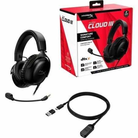 Auricolari con Microfono Hyperx 727A8AA Nero