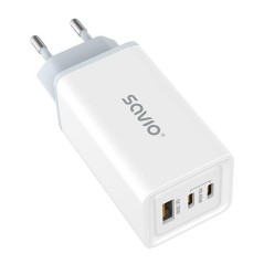 Caricabatterie da Parete Savio LA-07 Bianco 65 W